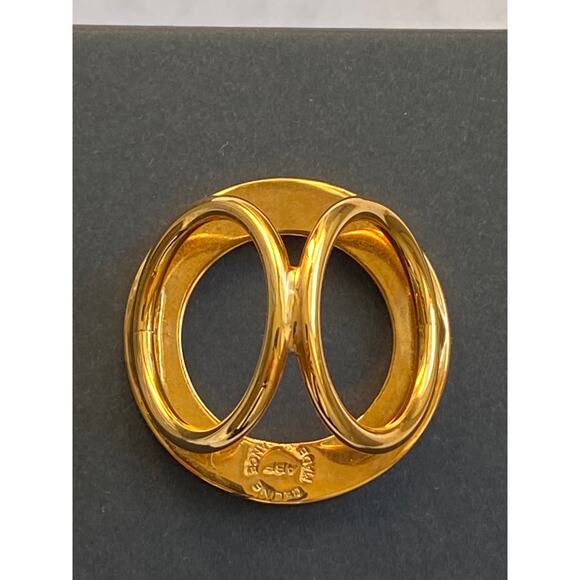 Authentic Céline Paris Gold-Tone Scarf Ring - Picture 7 of 13